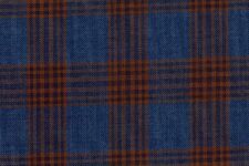 Blue with orange check