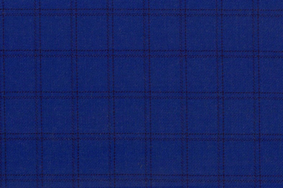 Cobalt blue with red windowpane