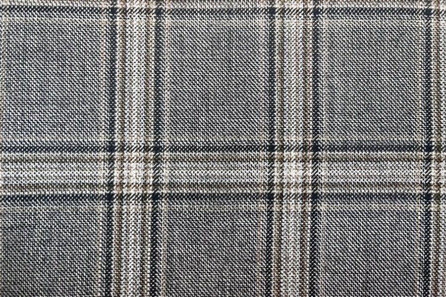 Light grey with caramel check