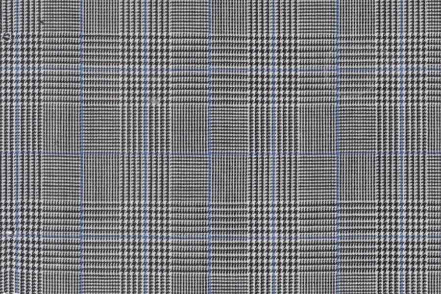 Light Grey Check with blue windowpane