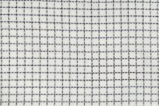 White herringbone in dotted blue squares