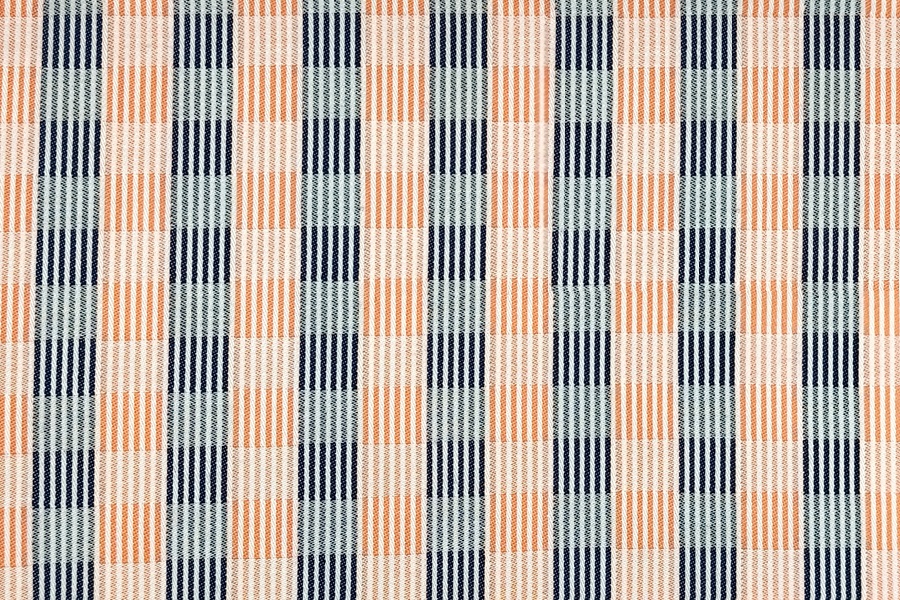 Orange and blue striped squares