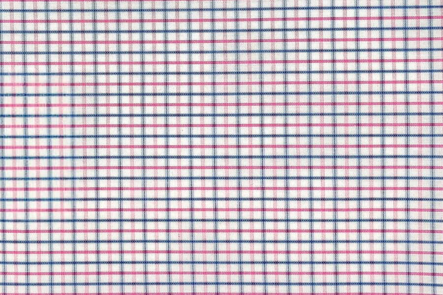 Pink and blue small checks