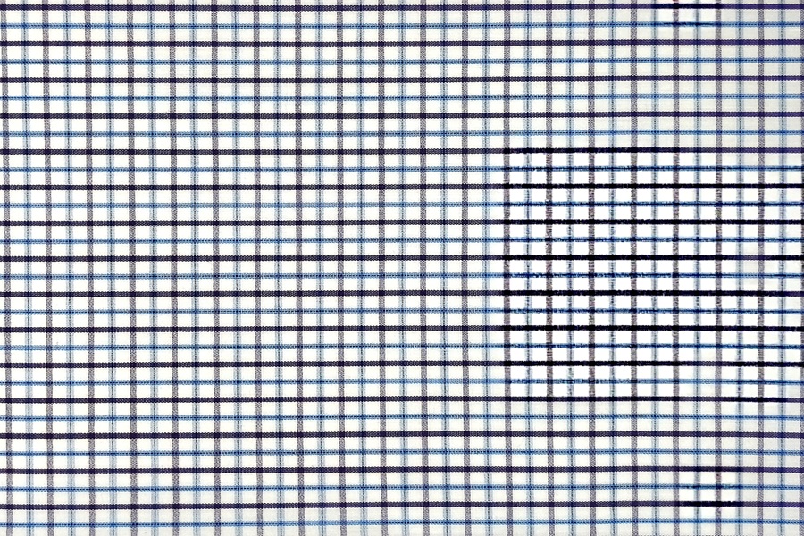 Purple and blue small checks
