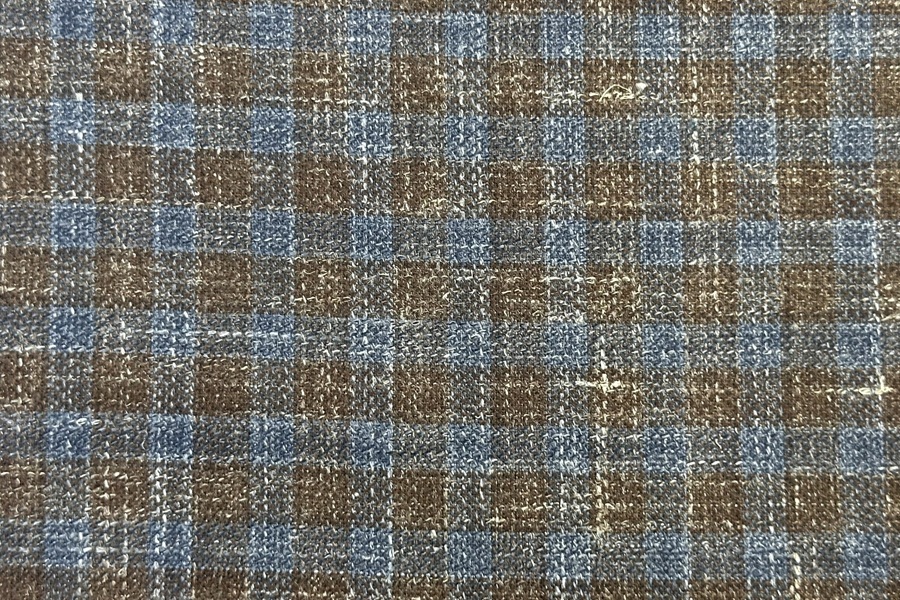 Brown and blue checks